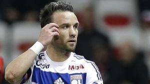 Mathieu Valbuena, durant el partit disputat a Niça amb el Lió el cap de setmana passat.