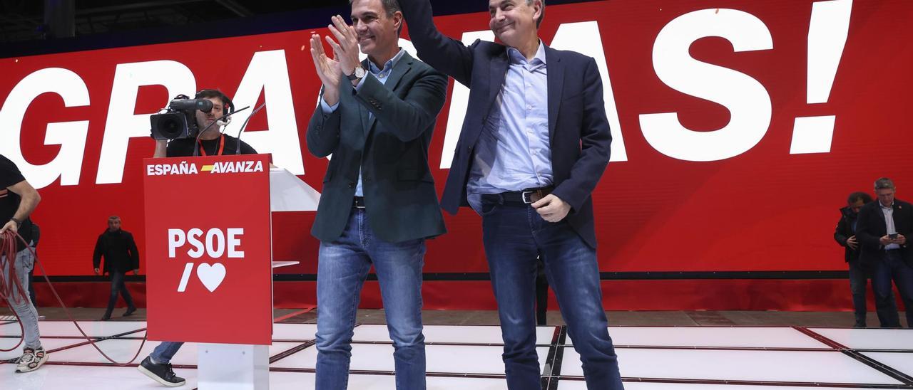 Pedro Sánchez y José Luis Rodríguez Zapatero.