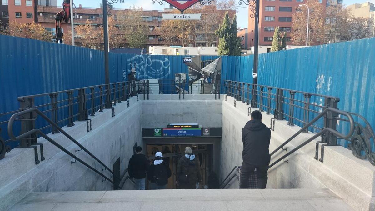 La Comunidad de Madrid completa al 60% las obras de modernización y accesibilidad de la estación de Metro de Ventas.