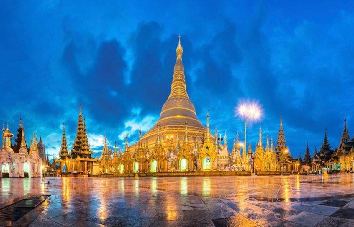 Pagoda Shwedagon de Yangón, Myanmar.