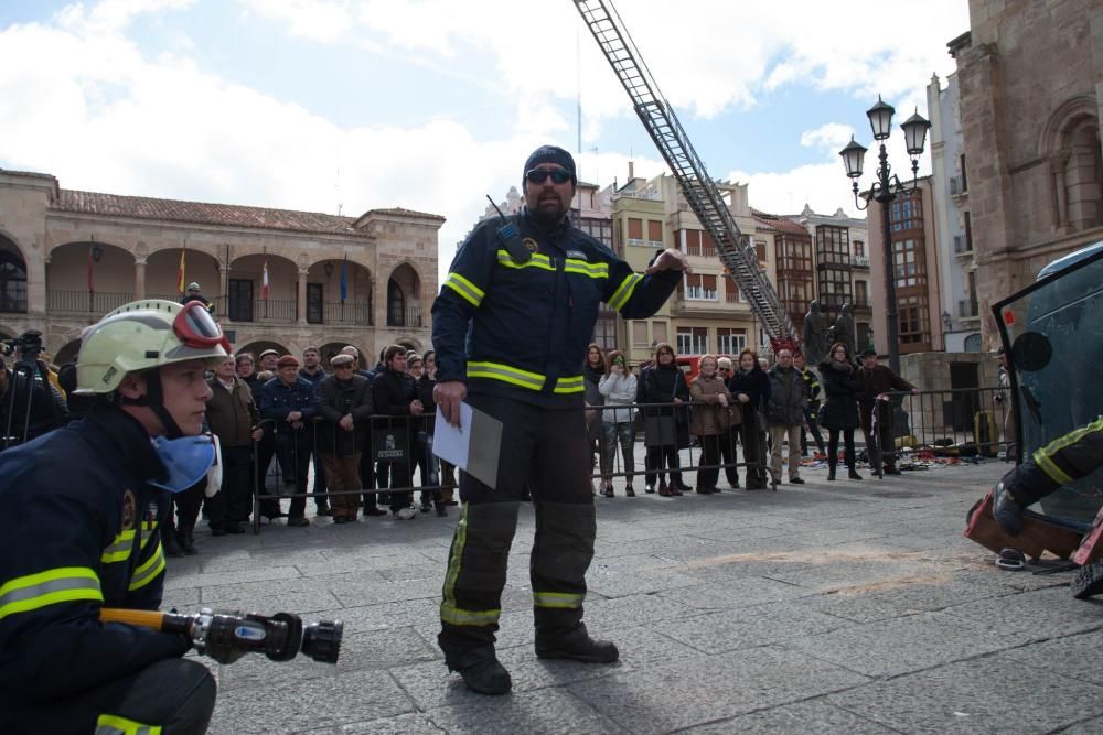 Simulacro de los Bomberos de Zamora