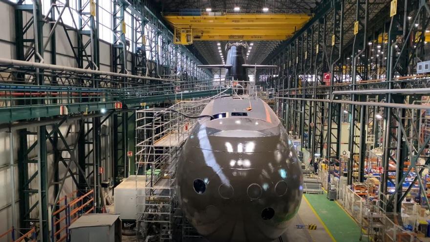 El astillero de Navantia en Cartagena termina la fabricación del S-81 Isaac Peral