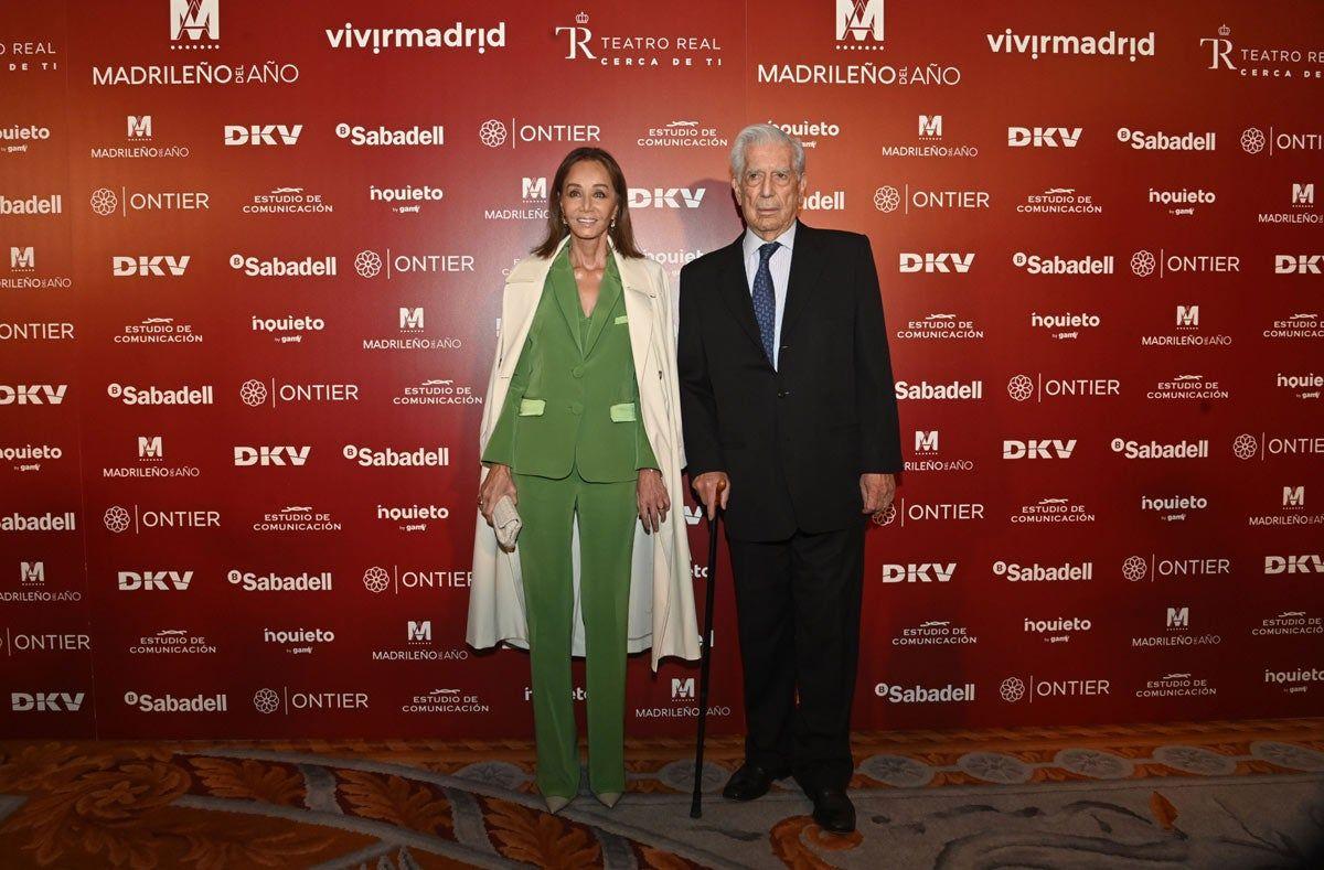 Isabel Preysler y Mario Vargas Llosa en la gala de Madrileño del Año