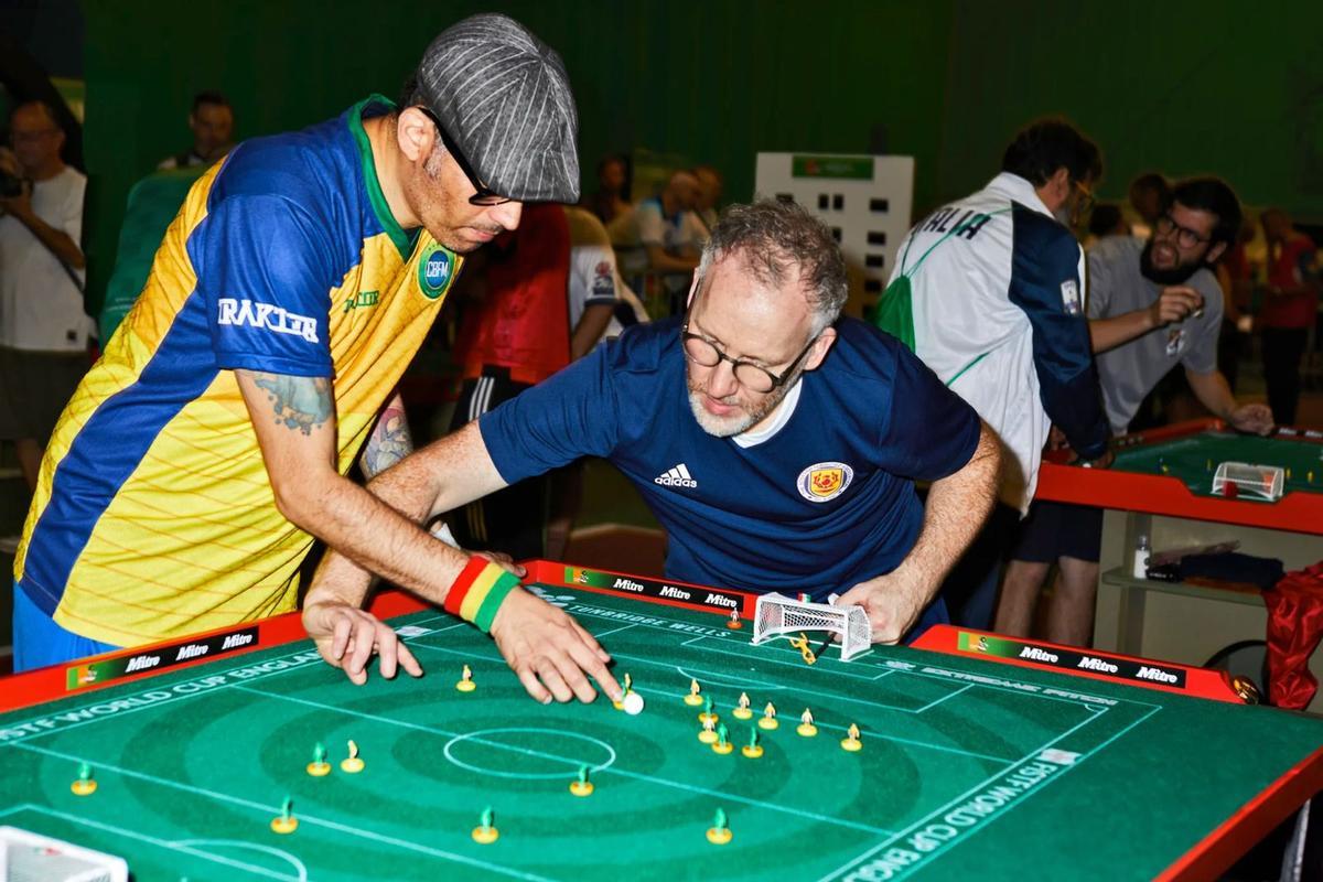 Un partido de Mundial de Subbuteo.