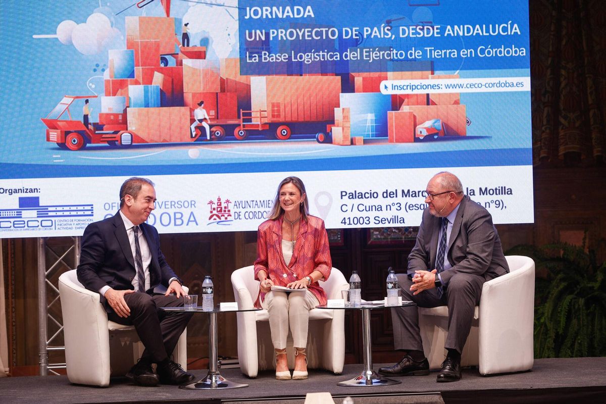 Base Logística del Ejército de Tierra en Córdoba, BLET. Jornada Un proyecto de País, desde Andalucía, CECO, presenta la BLET a empresarios de Sevilla en el Palacio del Marqués de la Motilla