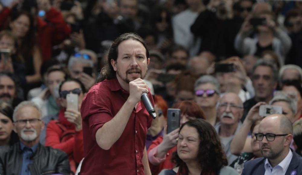 Pablo Iglesias protagoniza el acto central de Unidas Podemos en Mallorca