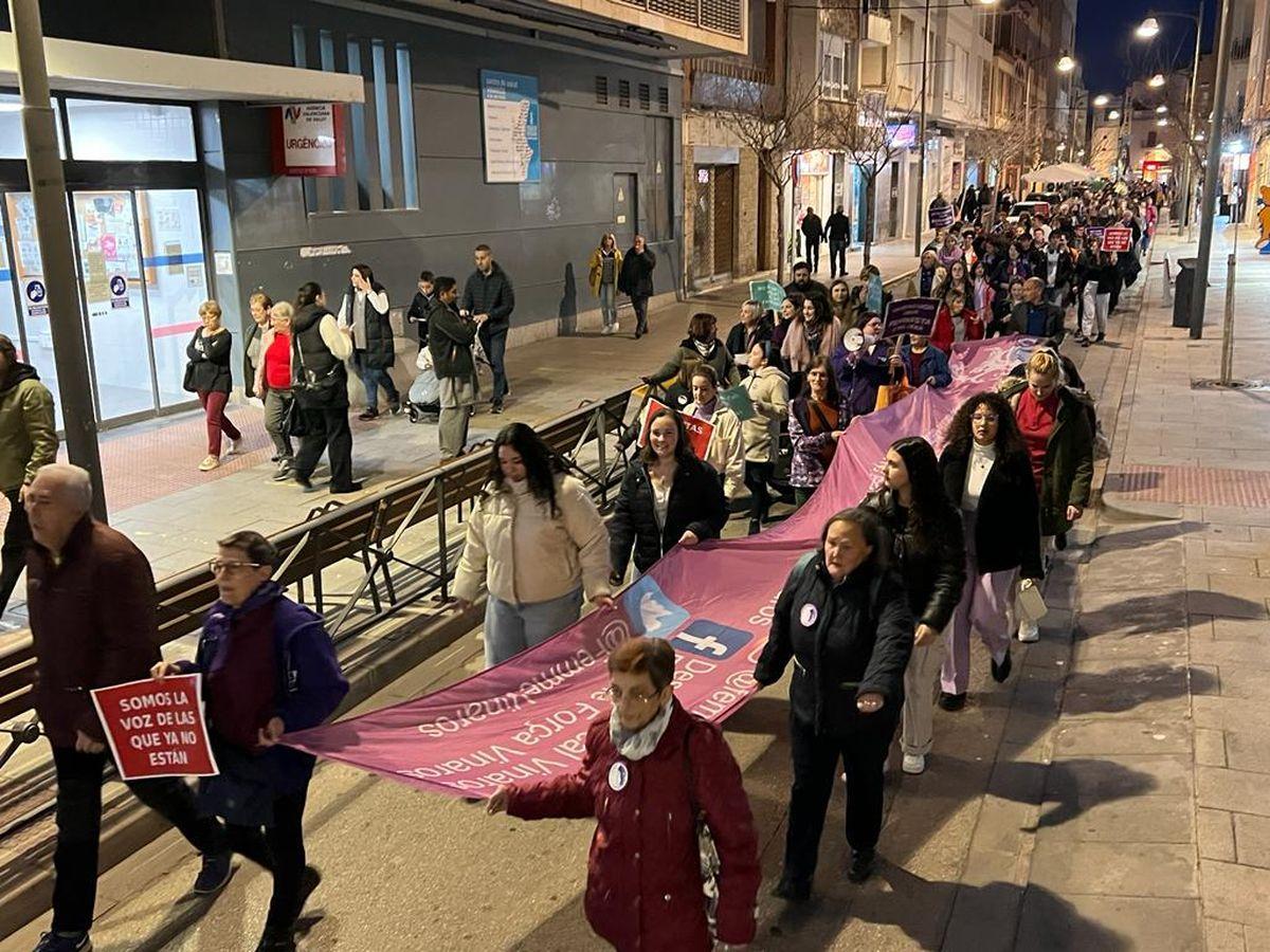 Foto de archivo de una manifestación por el 8M en Vinaròs.