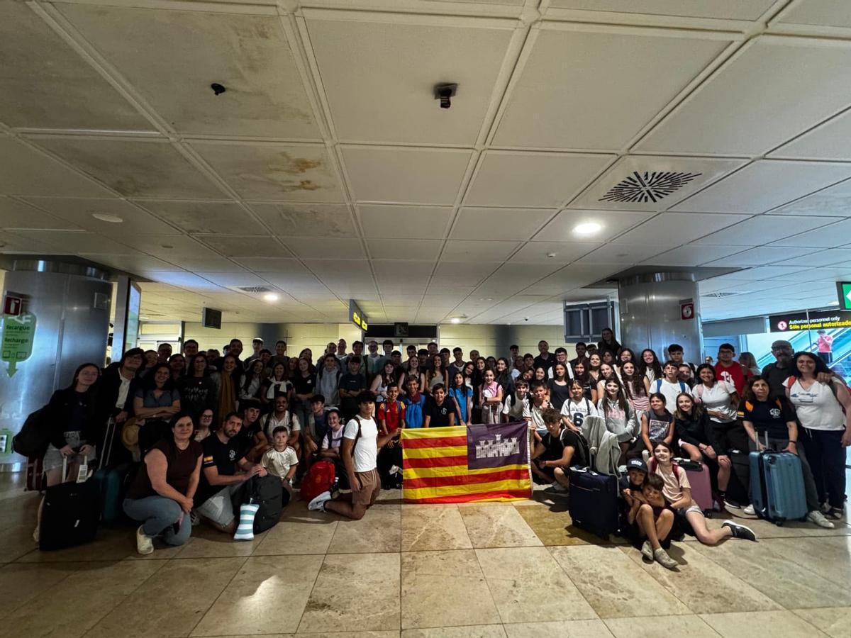 Imagen de los jóvenes que este fin de semana han viajado a Madrid para ver al Papa.