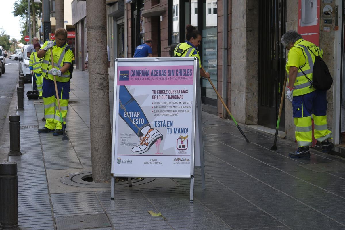 Retirada de chicles de las calles de Las Palmas de Gran Canaria