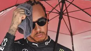 Hamilton acaba la carrera cojeando y Wolff señala a Alonso