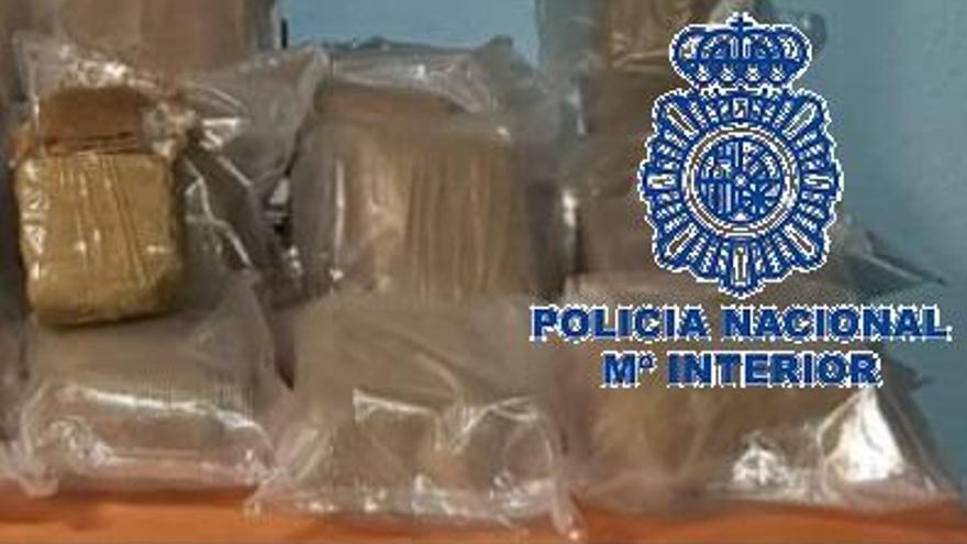 Material incautado por la Policía Nacional.