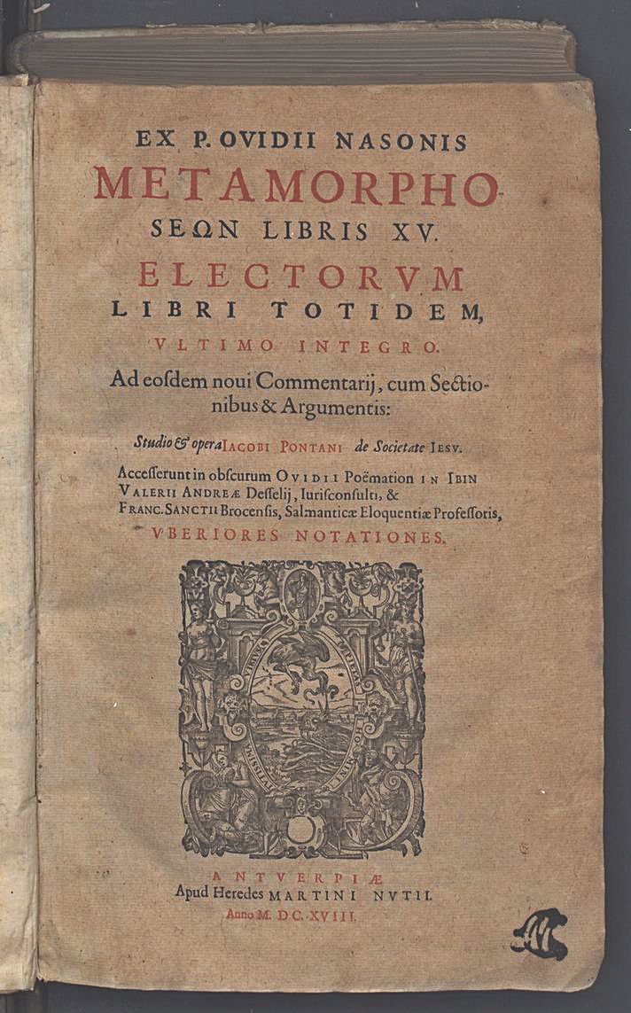 &quot;Metamorfosis&quot; de Ovidio en latín, edición de 1618.