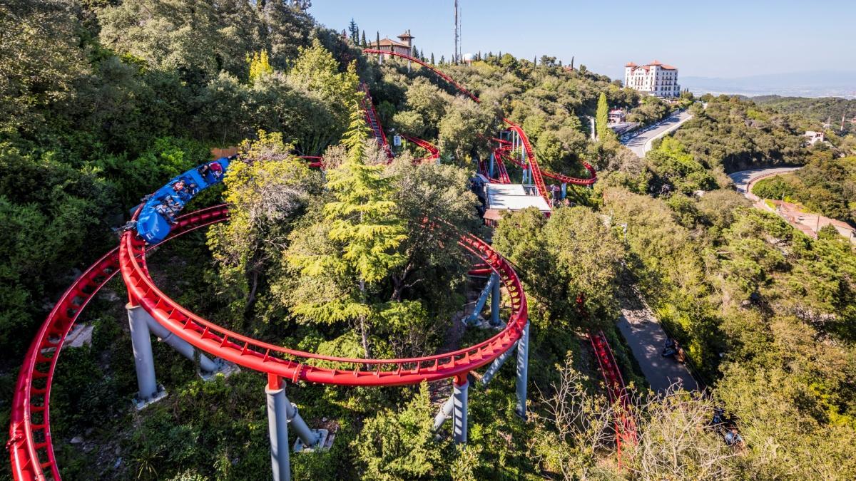 El impresionante recorrido entre los árboles de esta vertiginosa atracción.