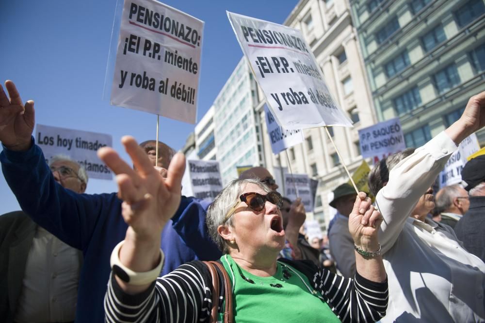 Manifestación de pensionistas en A Coruña