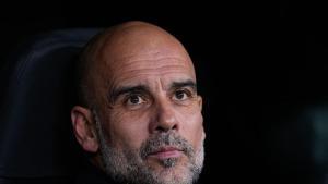 Pep Guardiola, head coach of Manchester City, looks on during the UEFA Champions League 2025/26 League Phase MD6 match between Real Madrid C.F. and Manchester City at Bernabeu stadium on December 10, 2025 in Madrid, Spain. AFP7 10/12/2025 ONLY FOR USE IN SPAIN