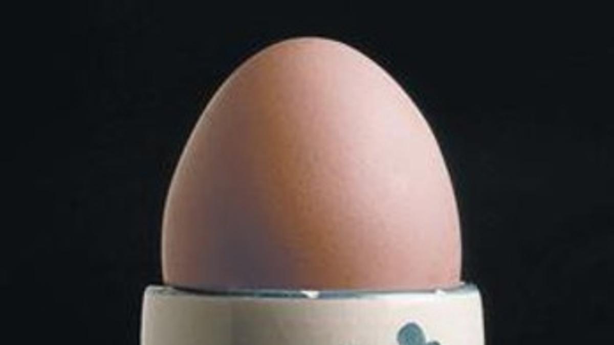 DESAYUNO CLÁSICO. Un huevo cocido servido en una huevera.