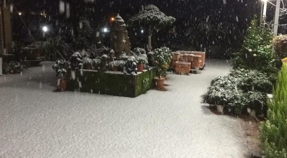 La nieve cae en Xàbia.