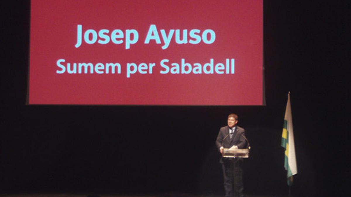 Ayuso, único protagonista en la presentación de la candidatura socialista para Sabadell