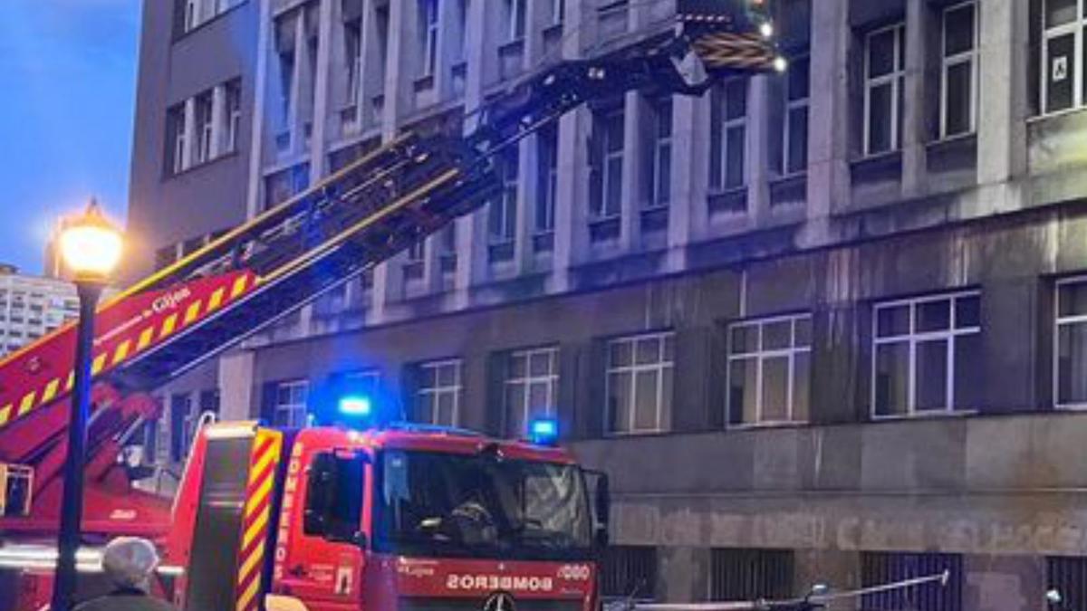 Intervención de los bomberos.