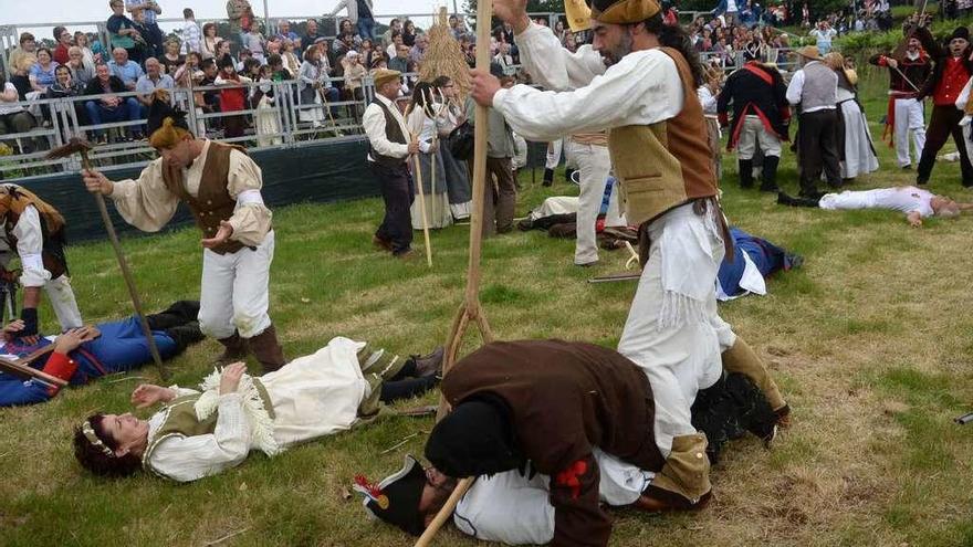 La pasada recreación de la batalla de Casaldeirigo, en Valga.  // Noé Parga