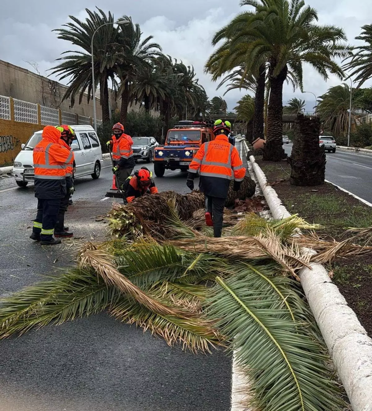 El paso de la borrasca Emilia por el municipio de Telde (13/12/2025)