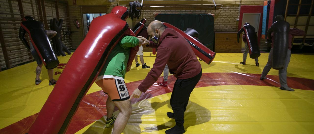 Entrenamiento de lucha olímpica