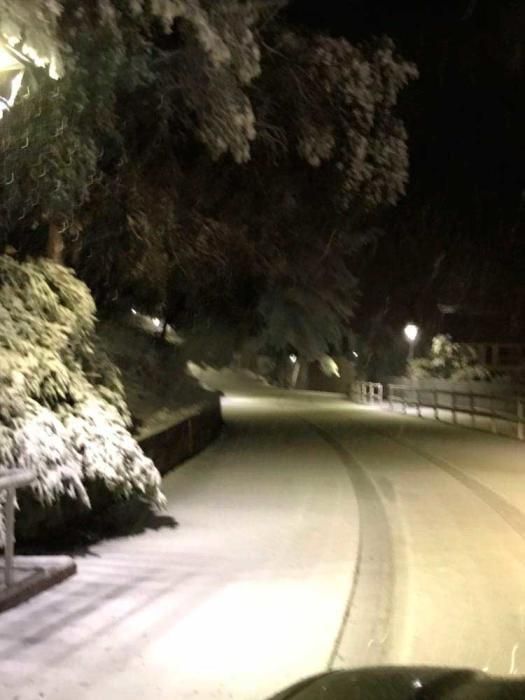 In der Nacht auf Samstag (2.12.) schneite es in den Dörfern der Tramuntana.