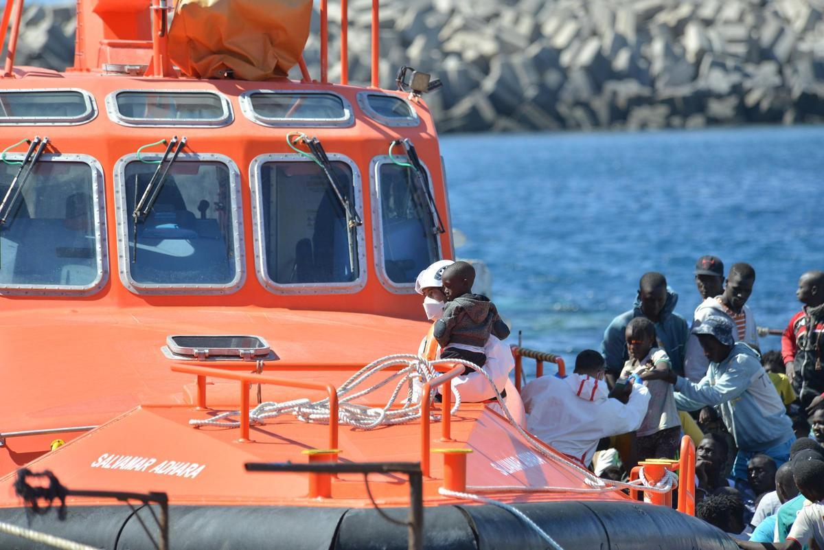 Migrantes llegados este fin de semana a El Hierro