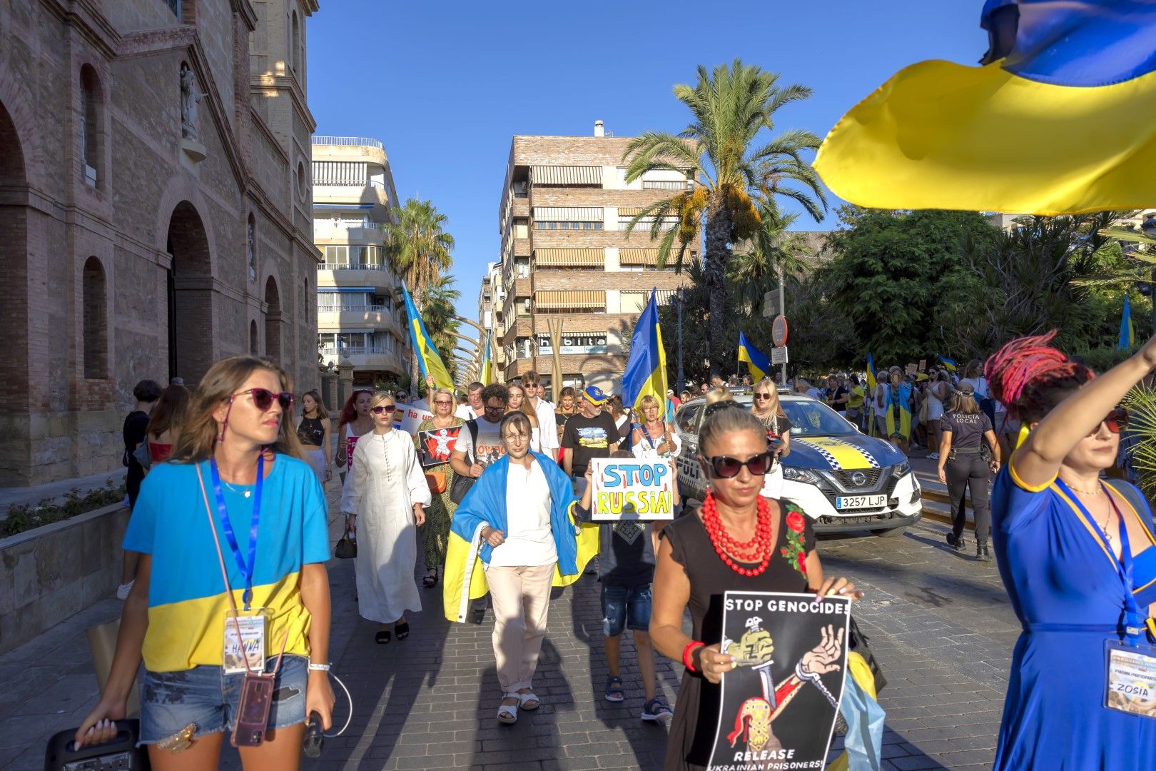 Celebración del aniversario de la independencia de Ucrania en las calles de Torrevieja y el Parque de las Naciones