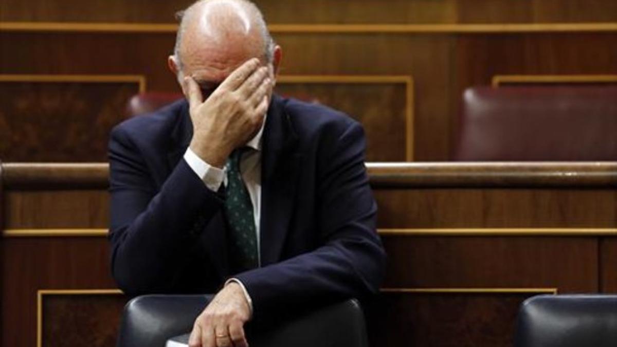 El ministro del Interior, Jorge Fernández Díaz, en el Congreso.