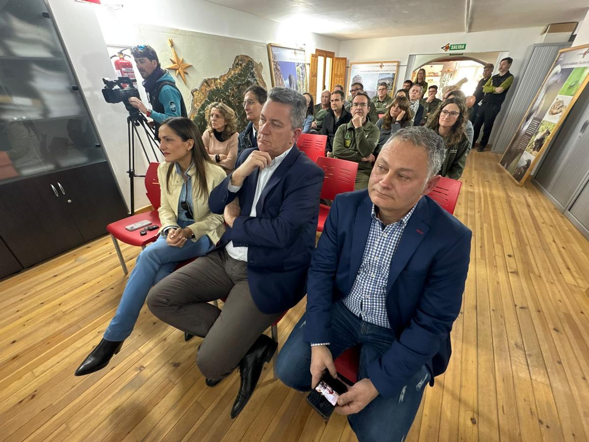Un momento de la presentación en el Parque Natural de Sierra Mariola