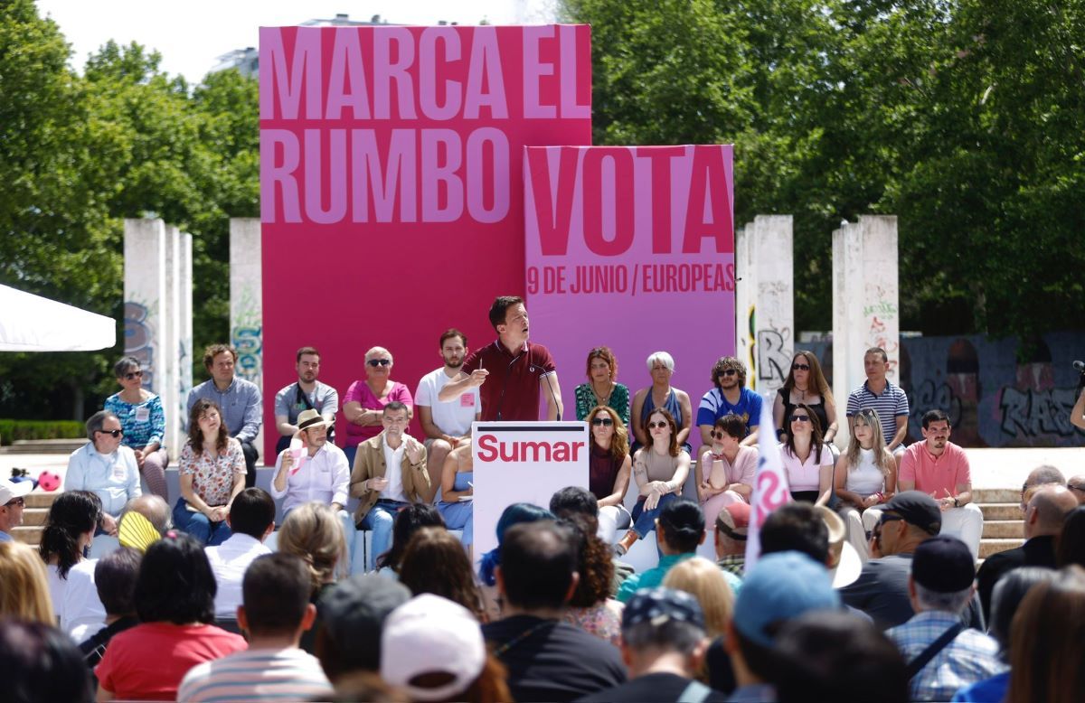 Mitin al sol de Sumar en Zaragoza