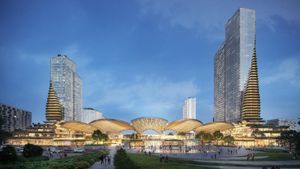 Recreación del aspecto exterior de la futura estación de Madrid Chamartín-Clara Campoamor.