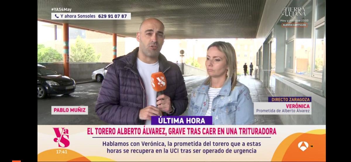 Verónica, la prometida del extorero Alberto Álvarez.