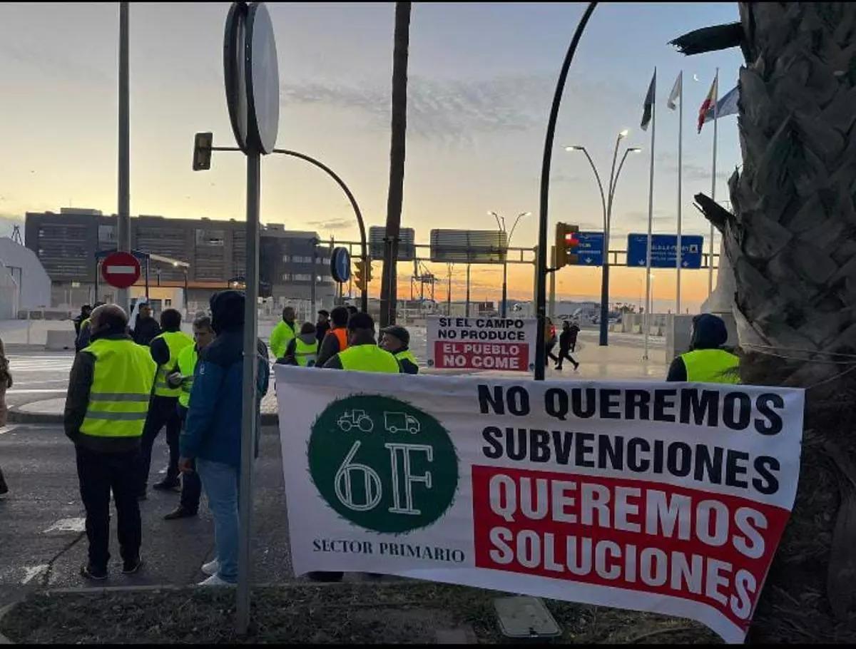 Protestas de los agricultores españoles en Málaga.