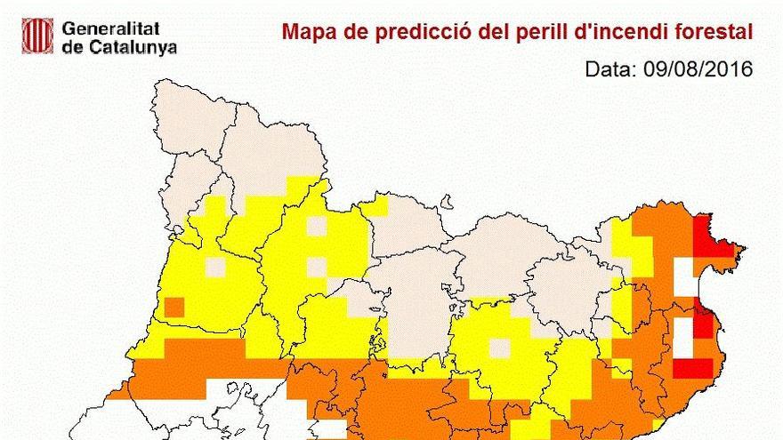 Baixa el perill d&#039;incendi per la previsió de pluges aquest dimarts a la tarda