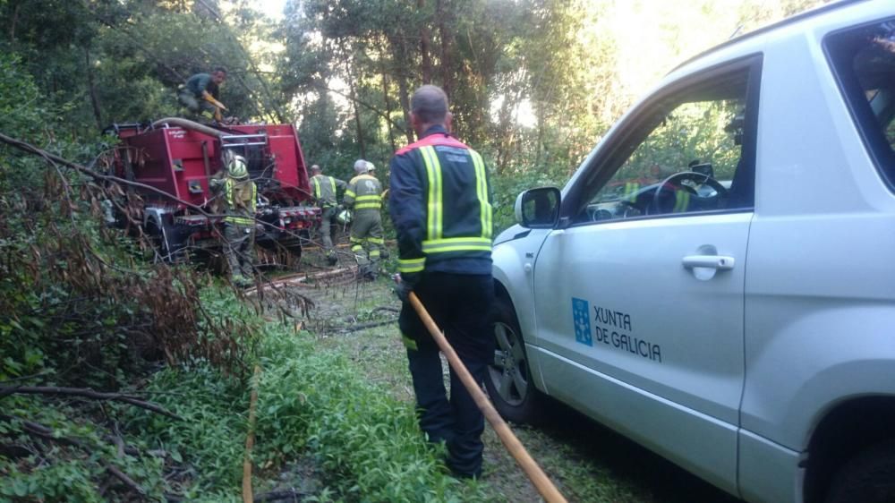 Las primeras investigaciones apuntan a un incendio provocado debido a los dos focos distintos desde los que se originaron las llamas