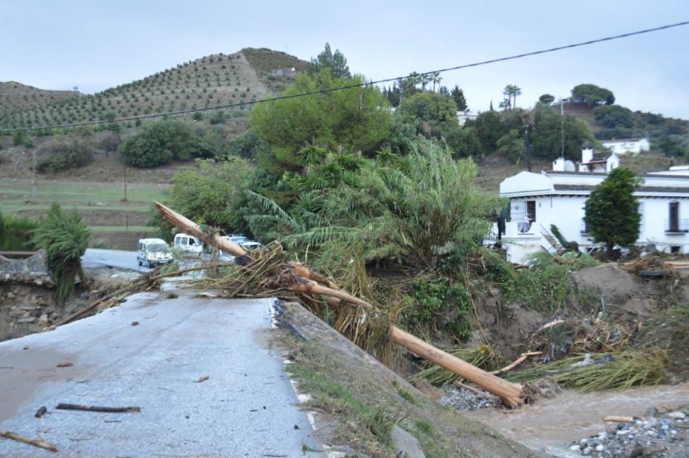 Daños en Coín tras la lluvia de anoche.