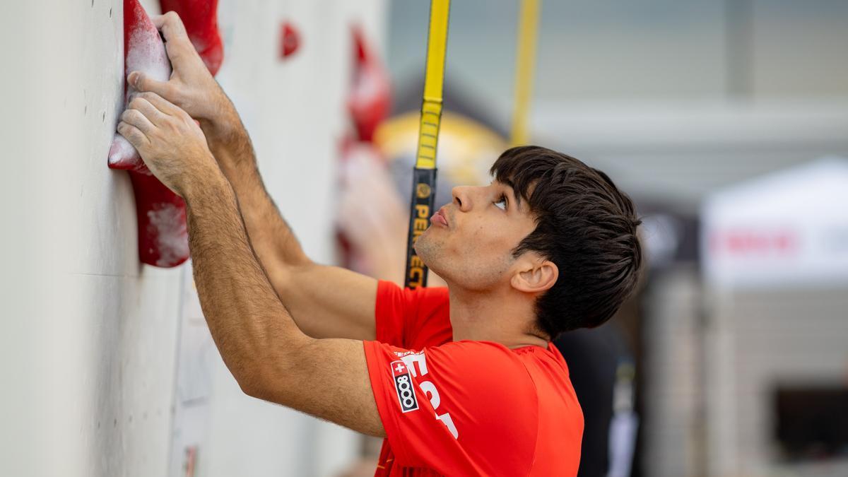 Alberto García Rodríguez de Sepúlveda, uno de los nombres propios llamados a marcar el ritmo en la Copa de España de Escalada de Velocidad y Bloque Cáceres 2026
