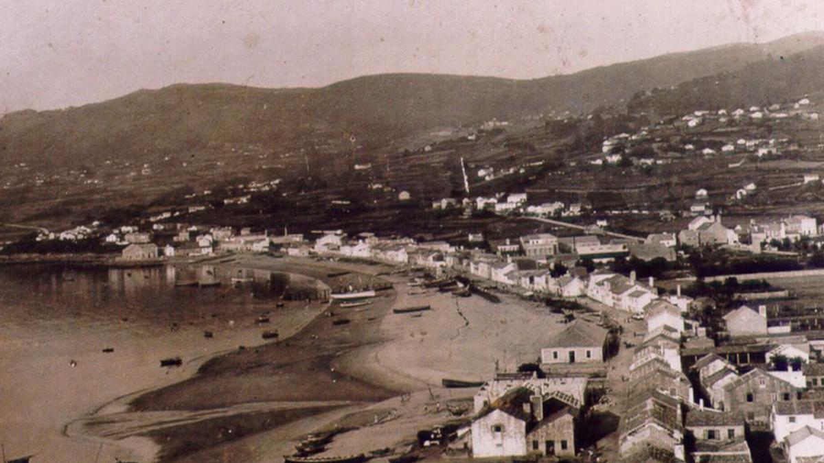 Vista histórica de Banda do Río en el casco urbano de Bueu.   | // A. S. C.