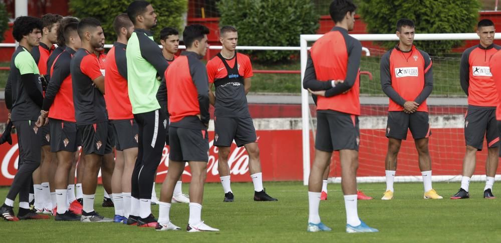 Entrenamiento del Sporting en Mareo.