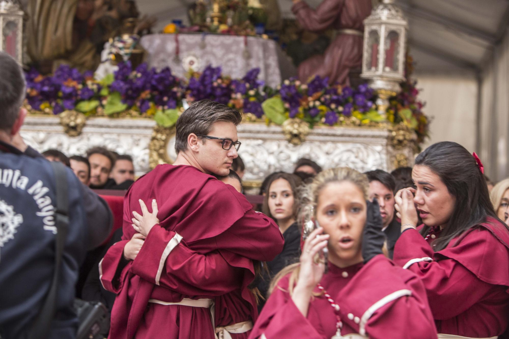 Imágenes de La Santa Cena de 2019, debido a la lluvia no pudieron procesionar.