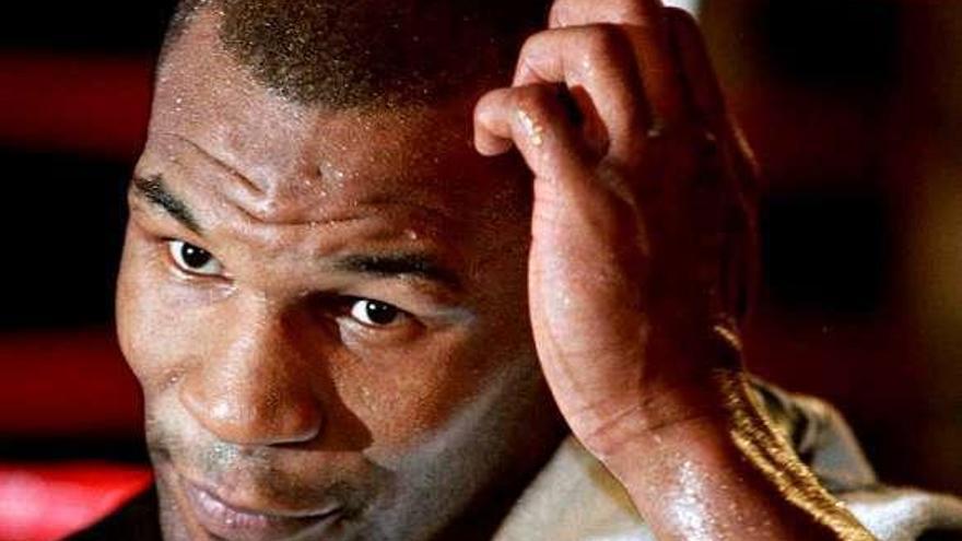 Tyson, en la rueda de prensa en la que anunció su regreso.
