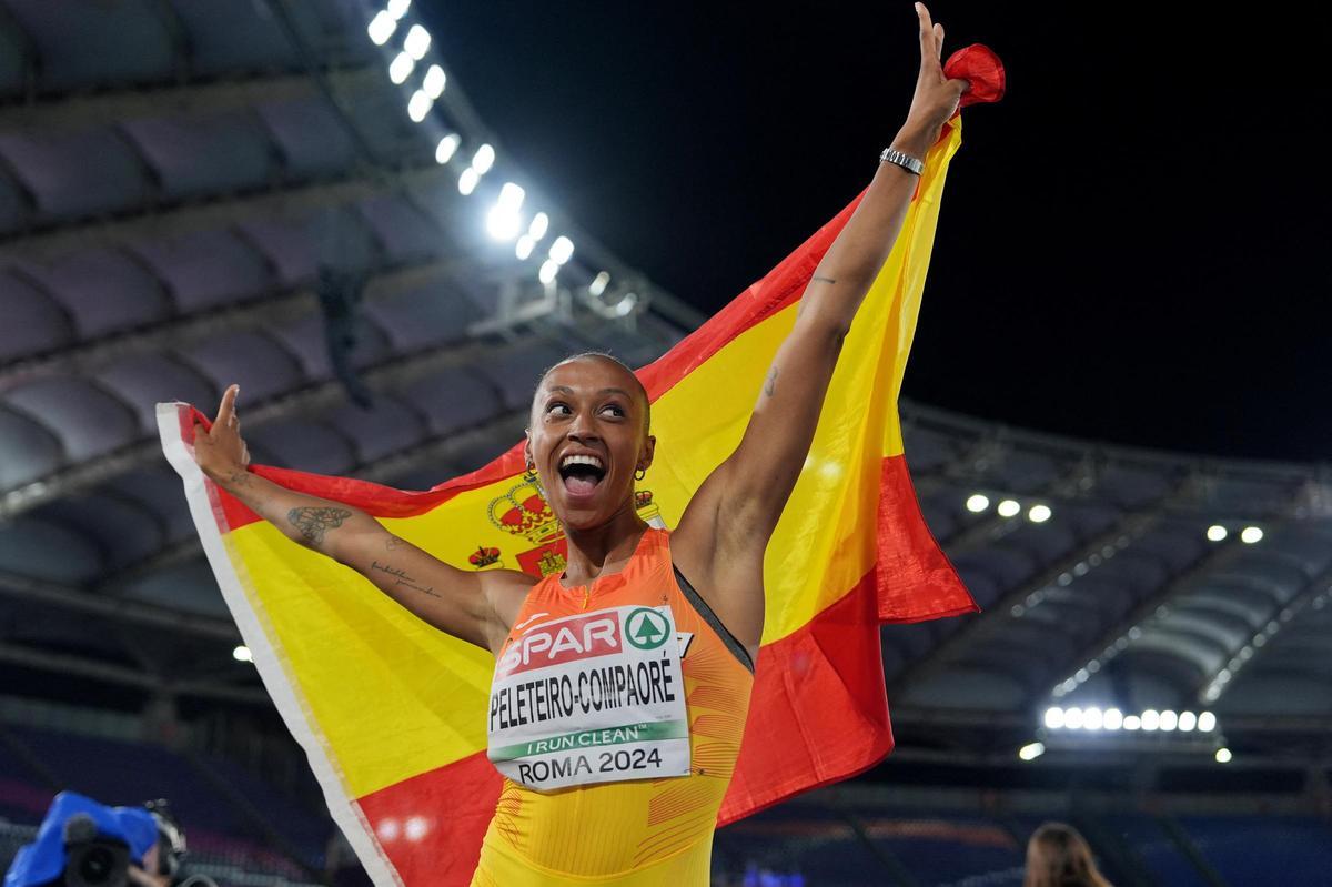 Ana Peleteiro-Compaore en el europeo en Roma. Ana Peleteiro-Compaore en el europeo en Roma.