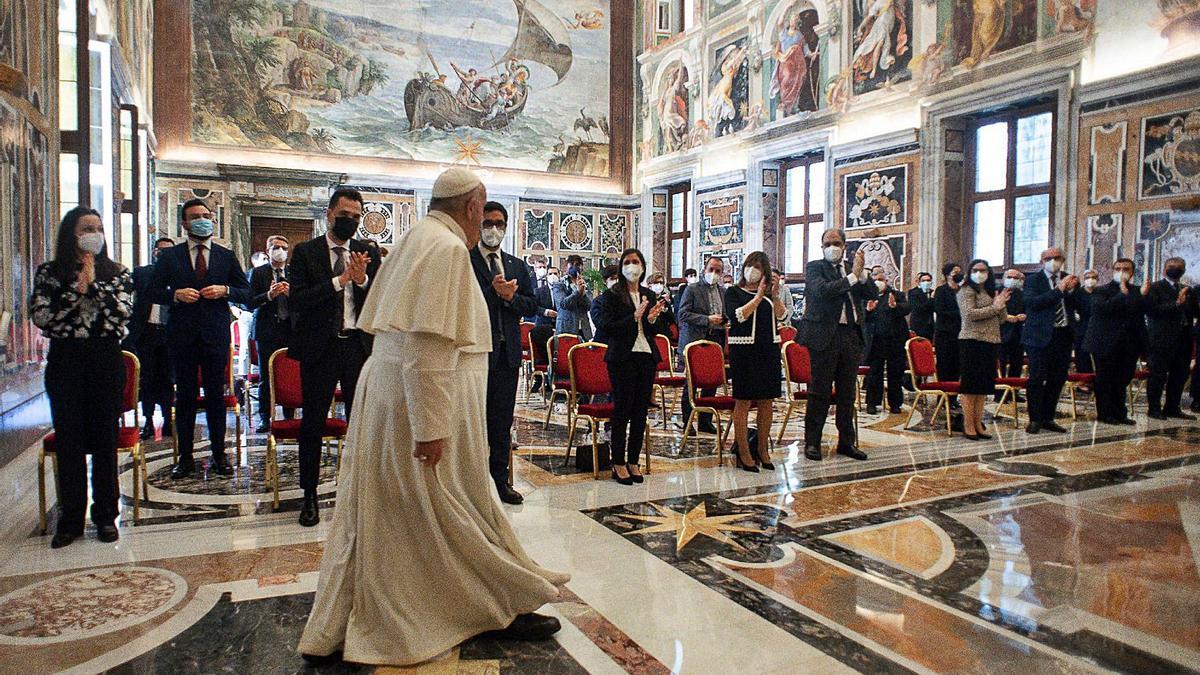 El papa Francesc, en una recepció recent al Vaticà.  | EFE