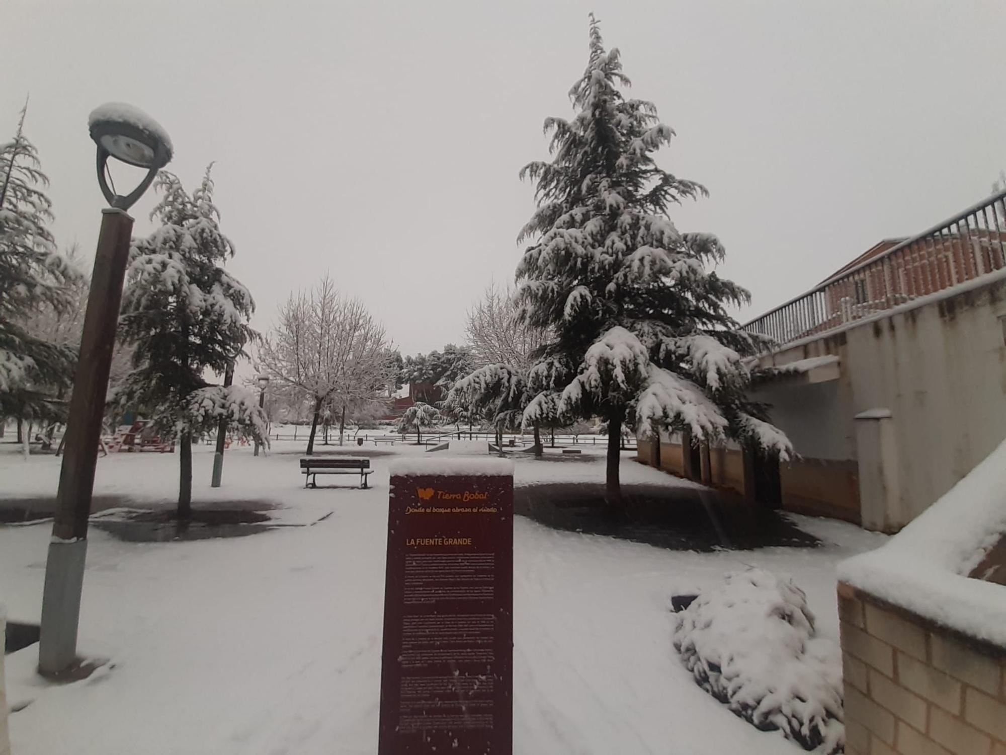 La nieve cubre Caudete de las Fuentes