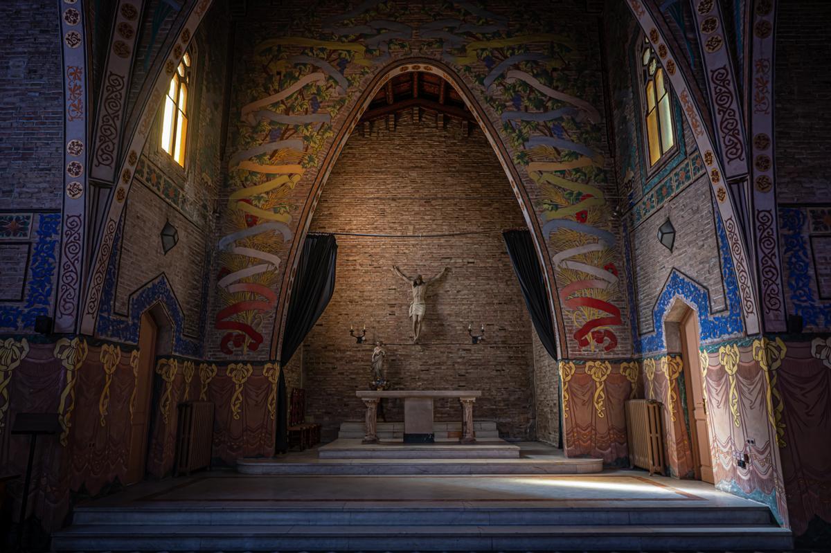 Capilla oculta de la residencia Ramon Llull, dentro la Escola Industrial de la UPC