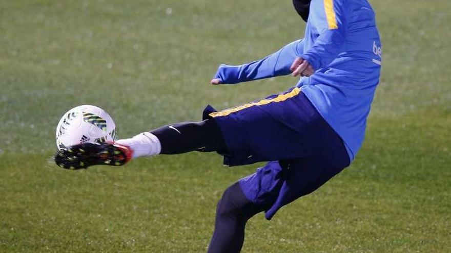 Messi, en el entrenamiento de ayer en Japón.