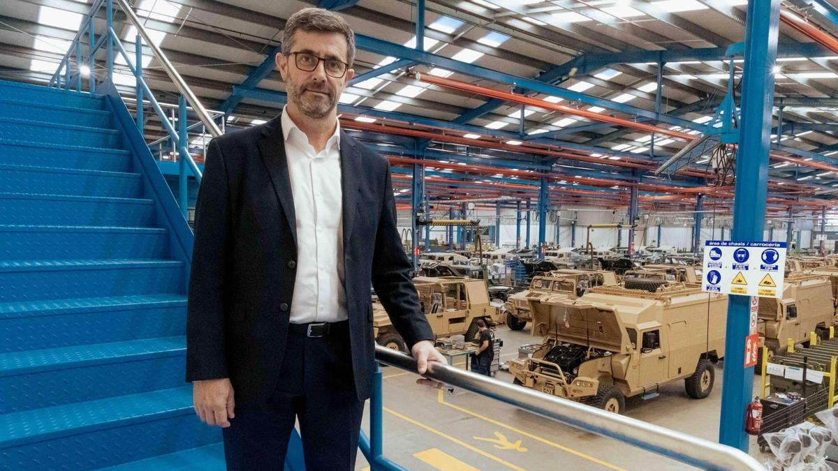 El presidente y Ceo de Urovesa, Justo Sierra, en la planta de Valga.