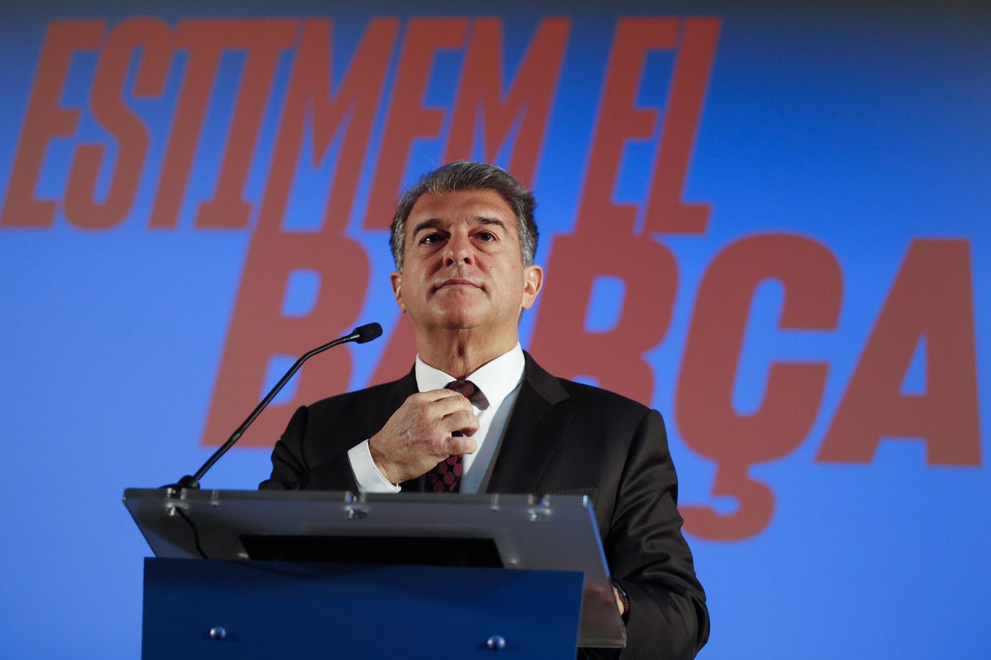 Joan Laporta, en un acto de campaña.